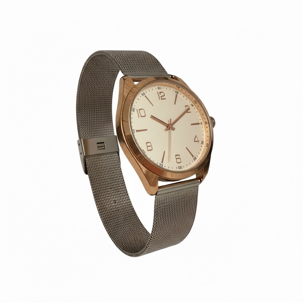 Minimalist Mesh Strap Watch — Needs New Battery